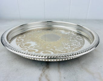Antique Morton Parker Silver Tray, 13.25