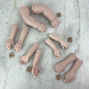 Vintage Porcelain Doll Making Parts, five sets of arms, sold separately, Doll parts, porcelain doll, doll supplies for vintage doll