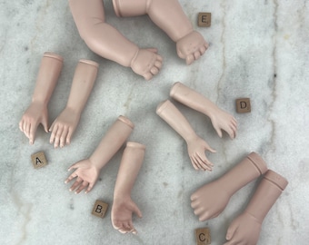 Vintage Porcelain Doll Making Parts, five sets of arms, sold separately, Doll parts, porcelain doll, doll supplies for vintage doll