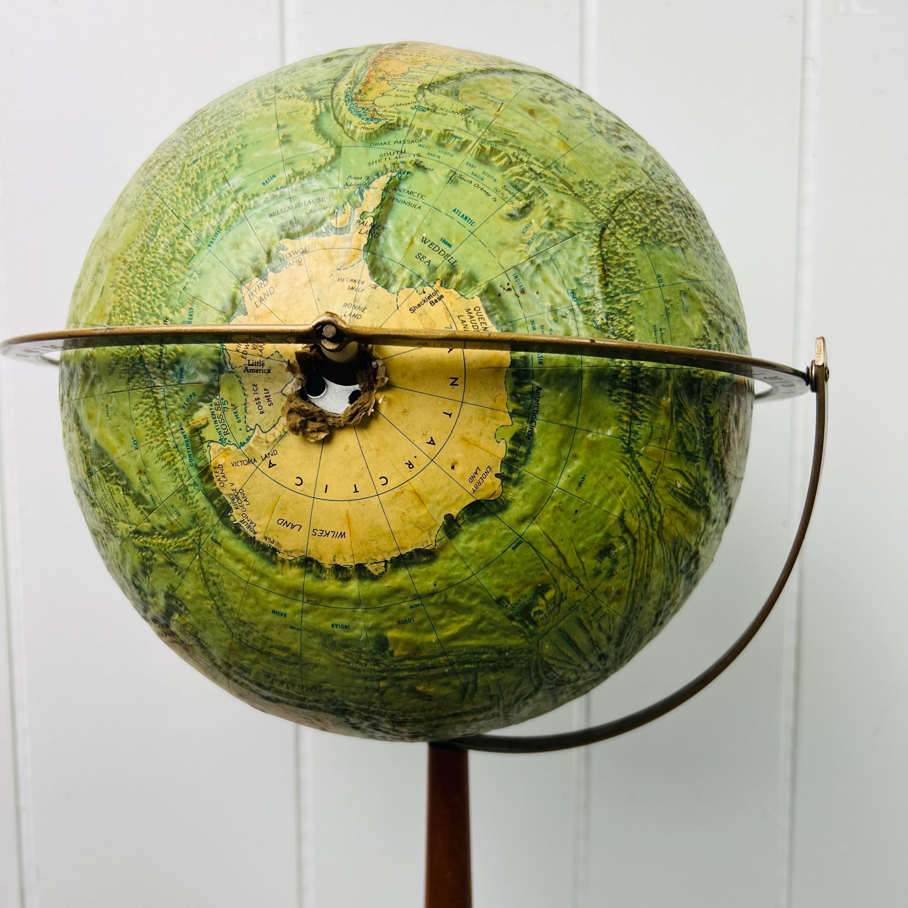 Vintage Replogle World Globe, 1980s Ocean Series, Raised Relief - Etsy