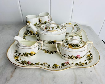 Antique George Jones Tea Set, Blantyre Pattern, 1874, 12 piece set