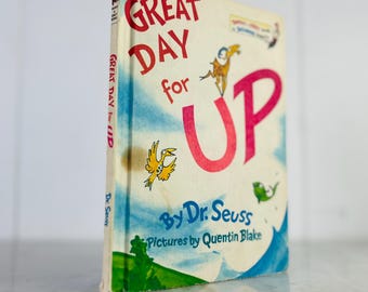 Primera edición de 1974 del libro "Dr. Seuss Day for Up" – Un clásico para lectores principiantes.