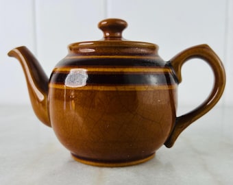 Vintage Sadler Brown Betty Teapot, Small, 2-Cup, Staffordshire England