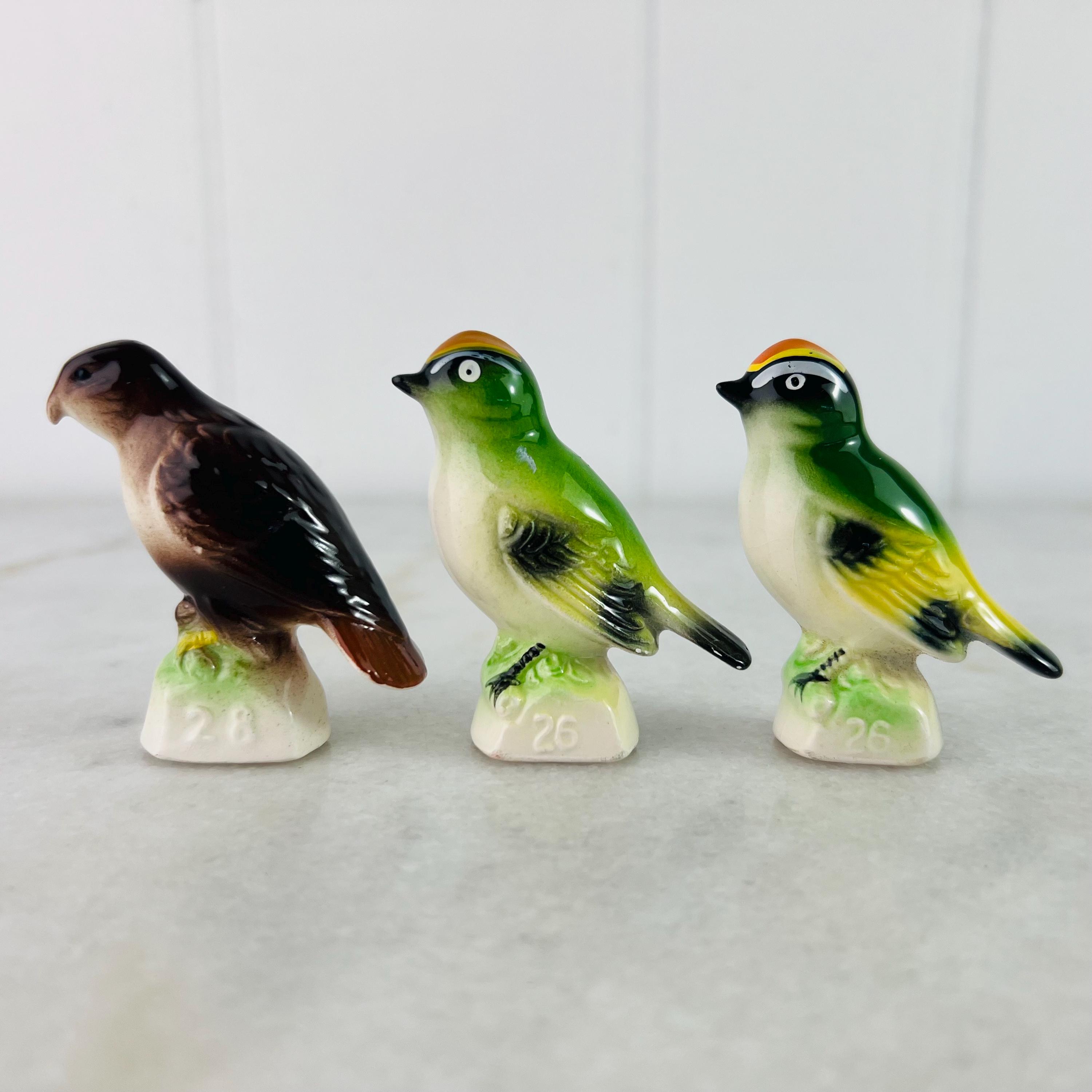Vintage Tenderleaf Tea Bird Figurines: Golden Crowned Kinglet