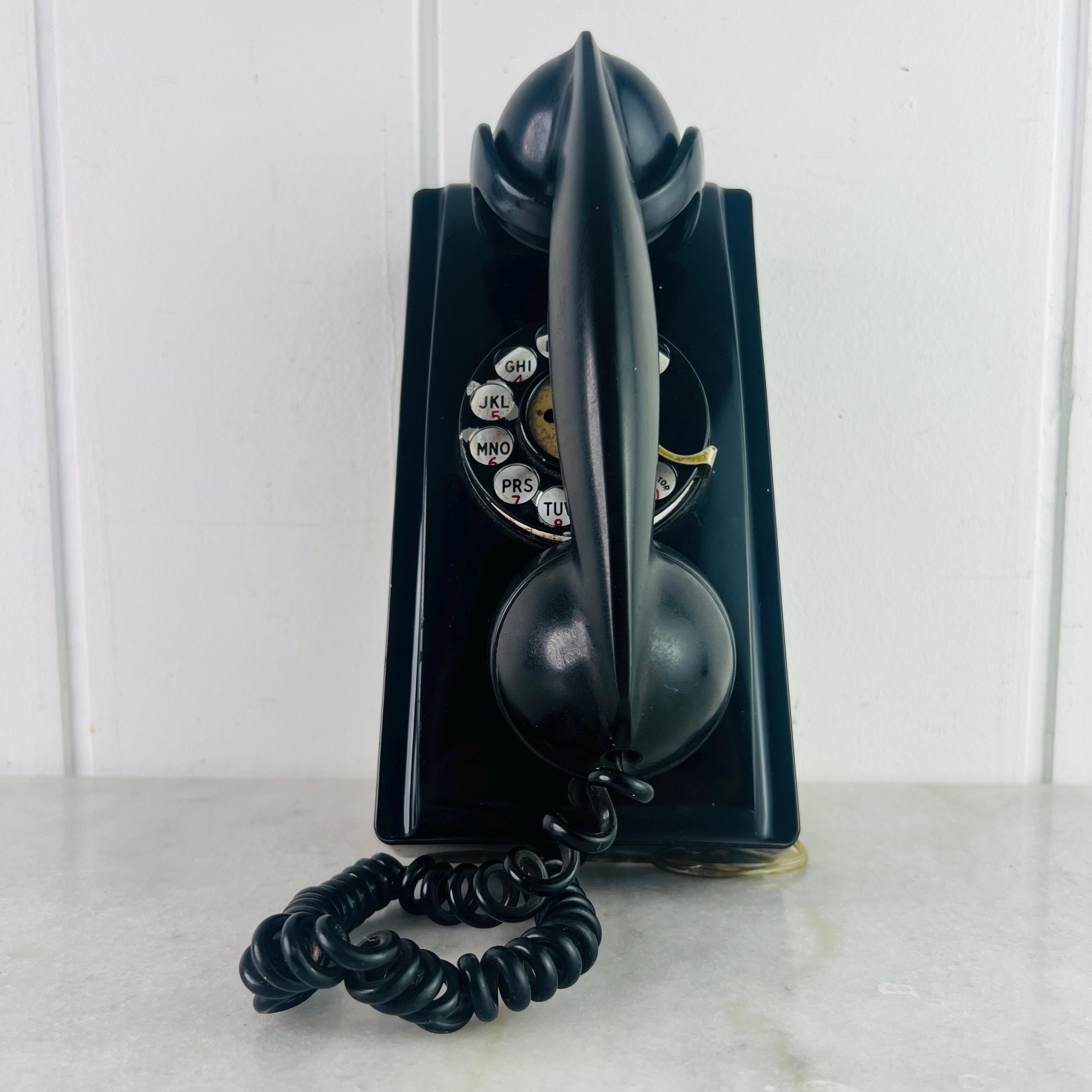 Vintage 1940s Northern Electric Rotary Wall Phone - Model 354