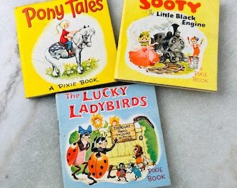 Rares mini-livres Pixie des années 50 : couverture rigide pour enfants, choisissez votre titre