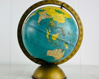 ヴィンテージ地球儀 1960 年代 ランディ マクナリー 世界肖像地球儀