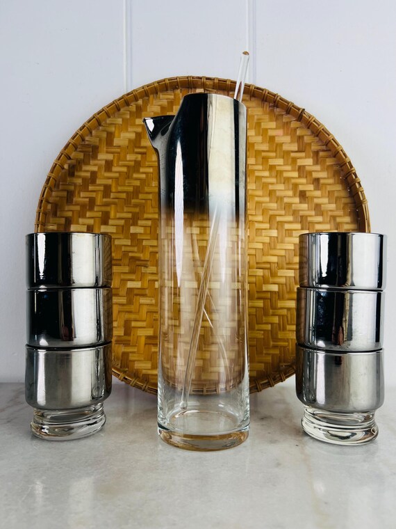 アンティーク レトロ ヴィンテージ グラス メタルラック ミッド