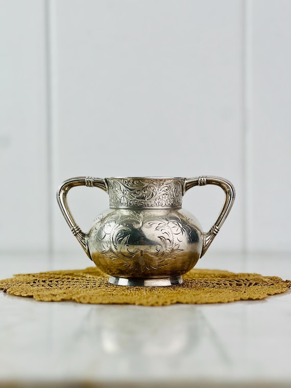 希少なアンティーク1890年代のシンプソンホールミラーの4人用プレート