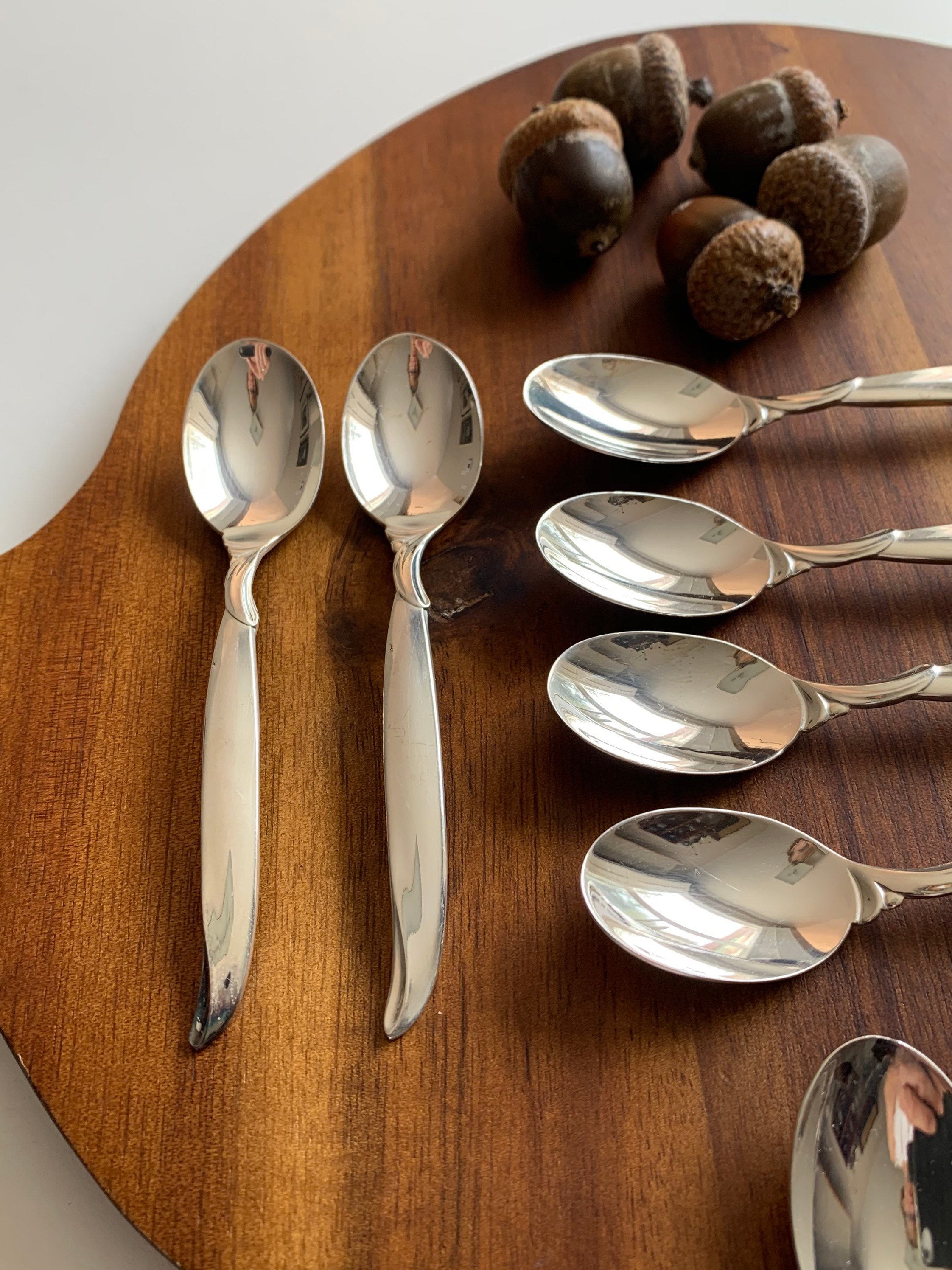 Antique Teaspoons Set of 11 Rogers Bros 1847 Flair Teaspoons Etsy