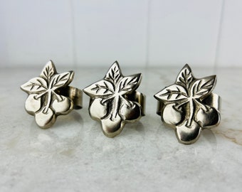 ヴィンテージ ピューター ナプキンホルダー 3個セット、チェリー