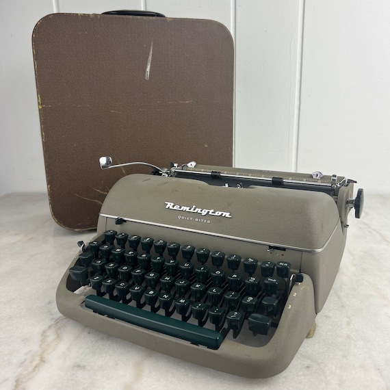 Vintage Remington Rand Typewriter, Quiet-riter Manual With Case