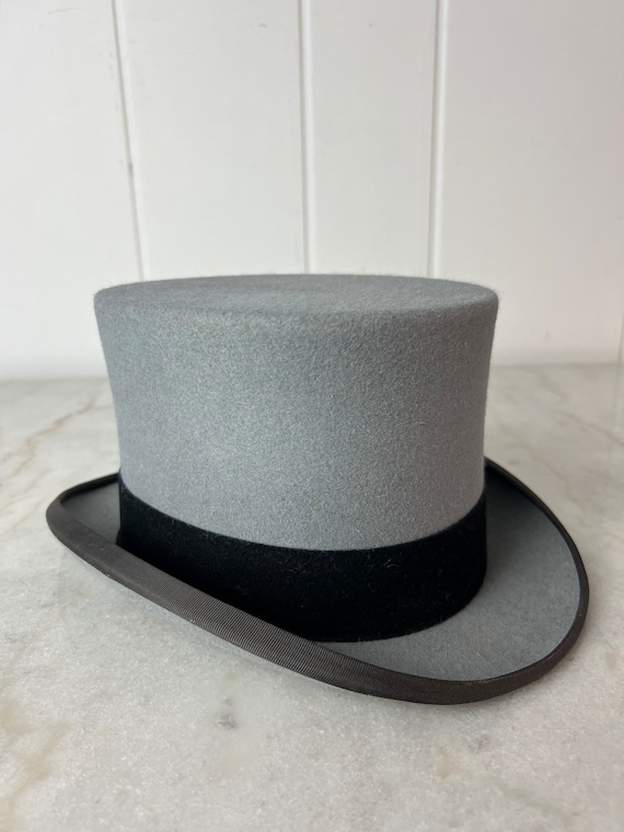 Vintage 100% Fine Fur Felt Top Hat, Christy's of L