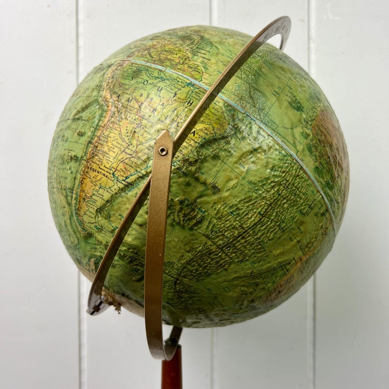 Vintage Replogle World Globe, 1980s Ocean Series, Raised Relief - Etsy