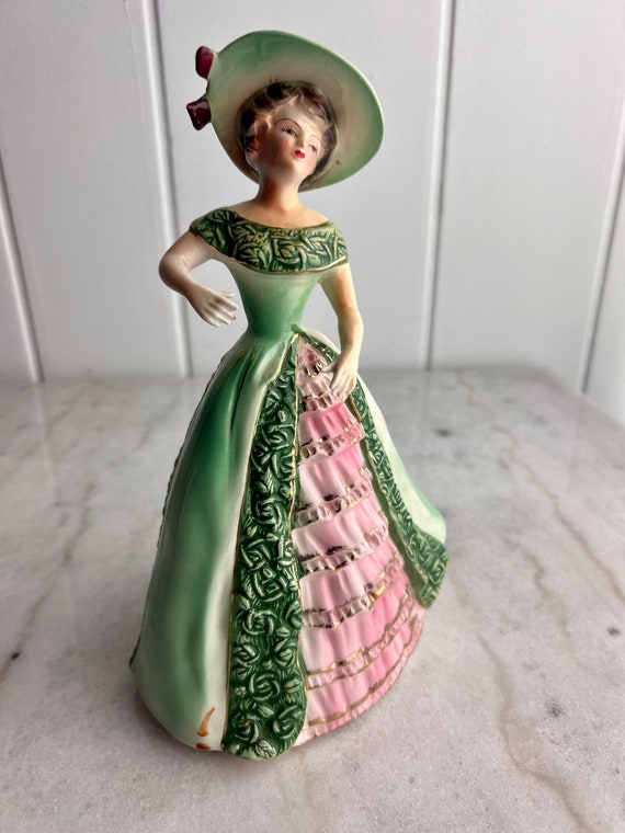 大きめ ヴィンテージ フィギュア 置物 バー 貴婦人 レディー 50年代？ 女性 Vintage (1950s) ESD Figurine, 