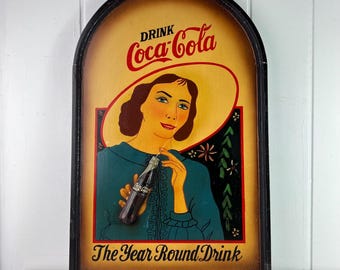 Vintage 1920s Coca-Cola Schild, handgemalte Werbung Ephemera