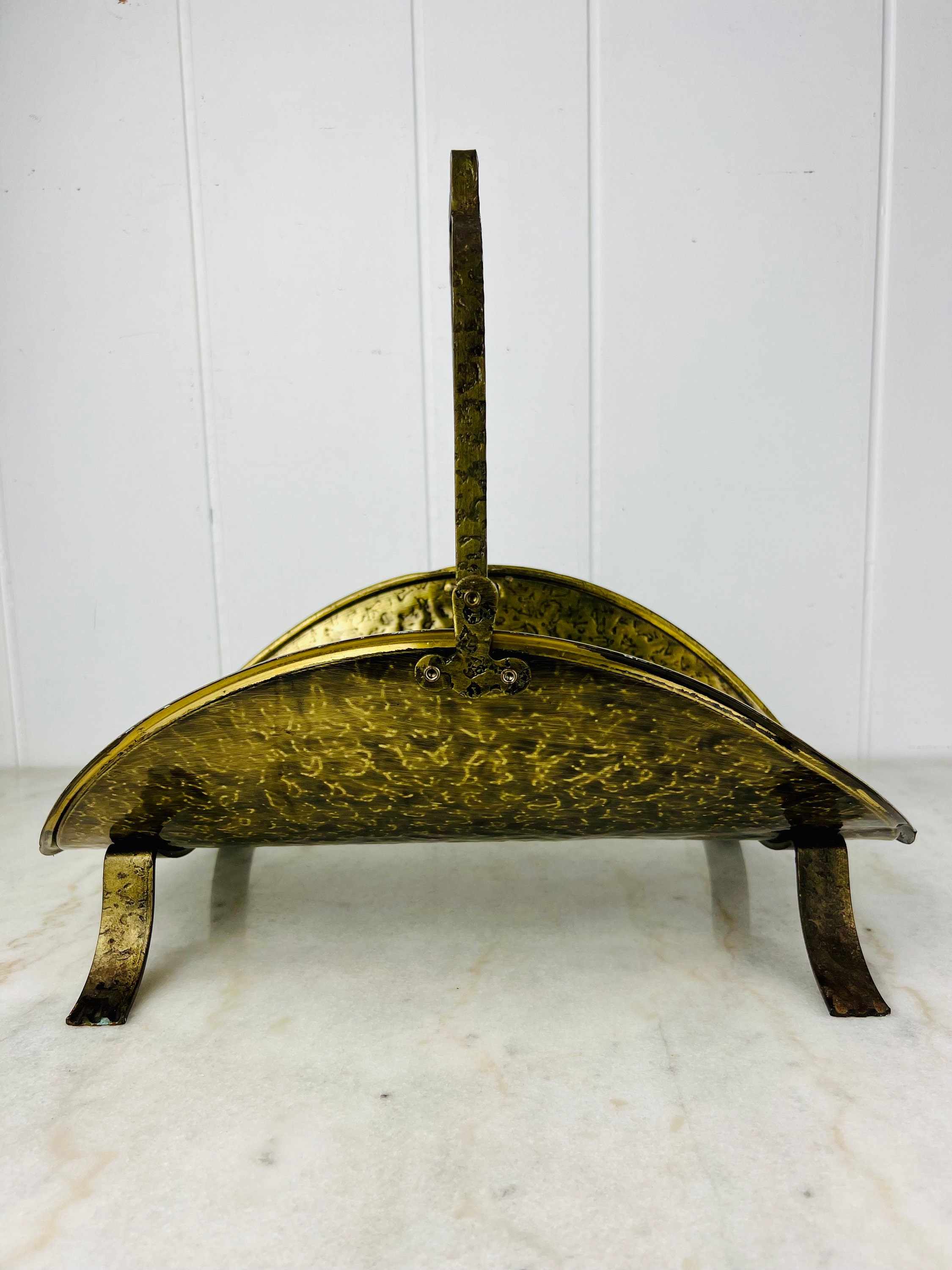Vintage brass firewood holder new arrivals