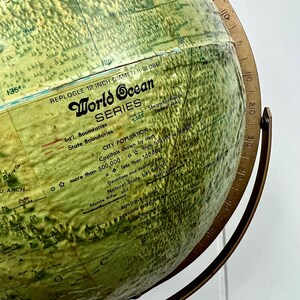 Vintage Replogle World Globe, 1980s Ocean Series, Raised Relief - Etsy ...