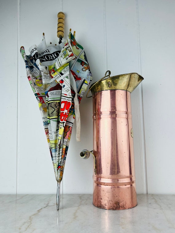 Porte-parapluie En Métal élégant - Design Aéré Rond Motif Cuivre Pour Entrée - 7