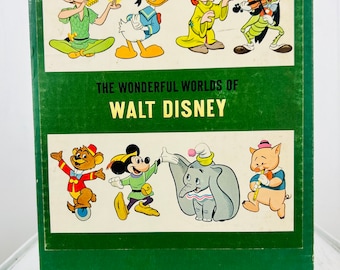 Vintage 1965 Walt Disney Hardcover Book Set, Illustrated