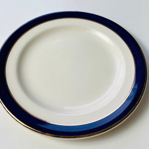 Plato lateral antiguo Alfred Meakin de la década de 1930 Bleu de Roi Vitro Hotelware, 2 disponibles, se venden por separado, para servir, piezas de repuesto