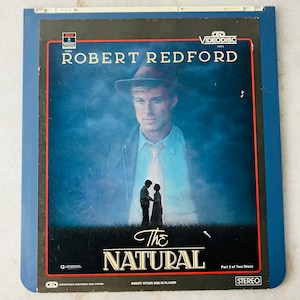Rare Vintage "The Natural" CED Disc, Columbia Pictures, RCA VideoDiscs, Man Cave, Wall Art, Gift for Film Buff, retro movie collector