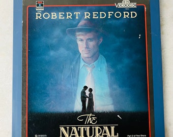 Videodisc CED clásico "The Natural", película de Robert Redford, película retro.