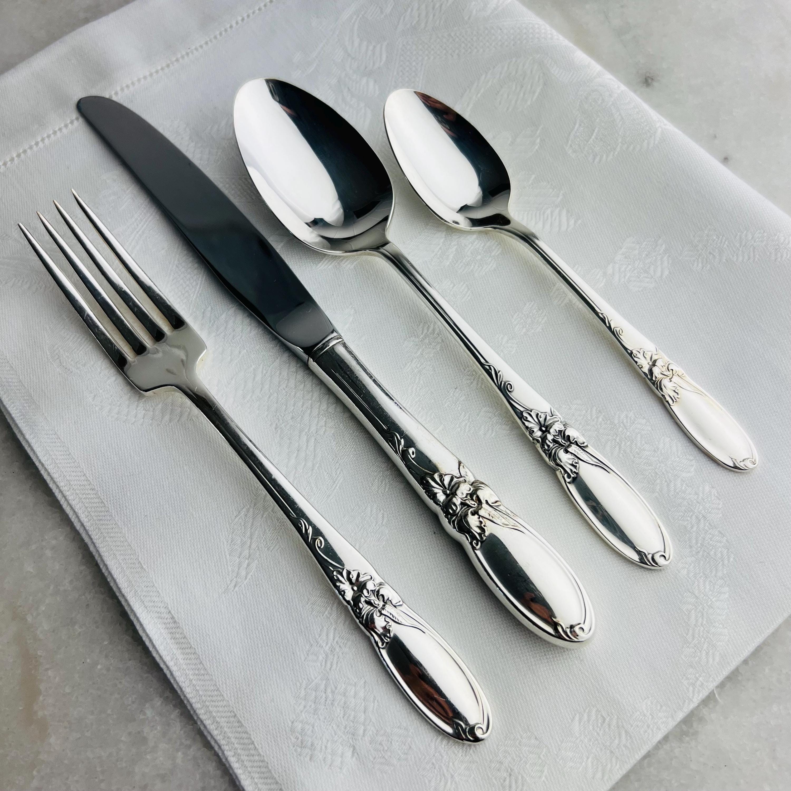 34-piece White Orchid Oneida Community Plate Circa 1953 Antique