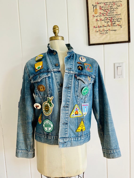 Rare Levi's Jean Jacket With Vintage Patches, 