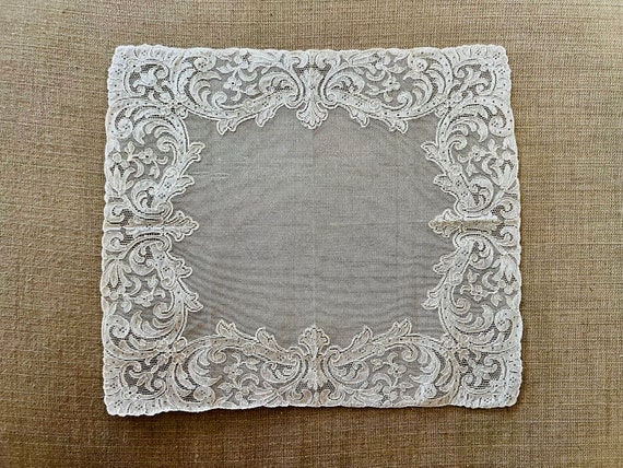 Vintage Wedding Handkerchiefs Set of 3, hand made… - image 6
