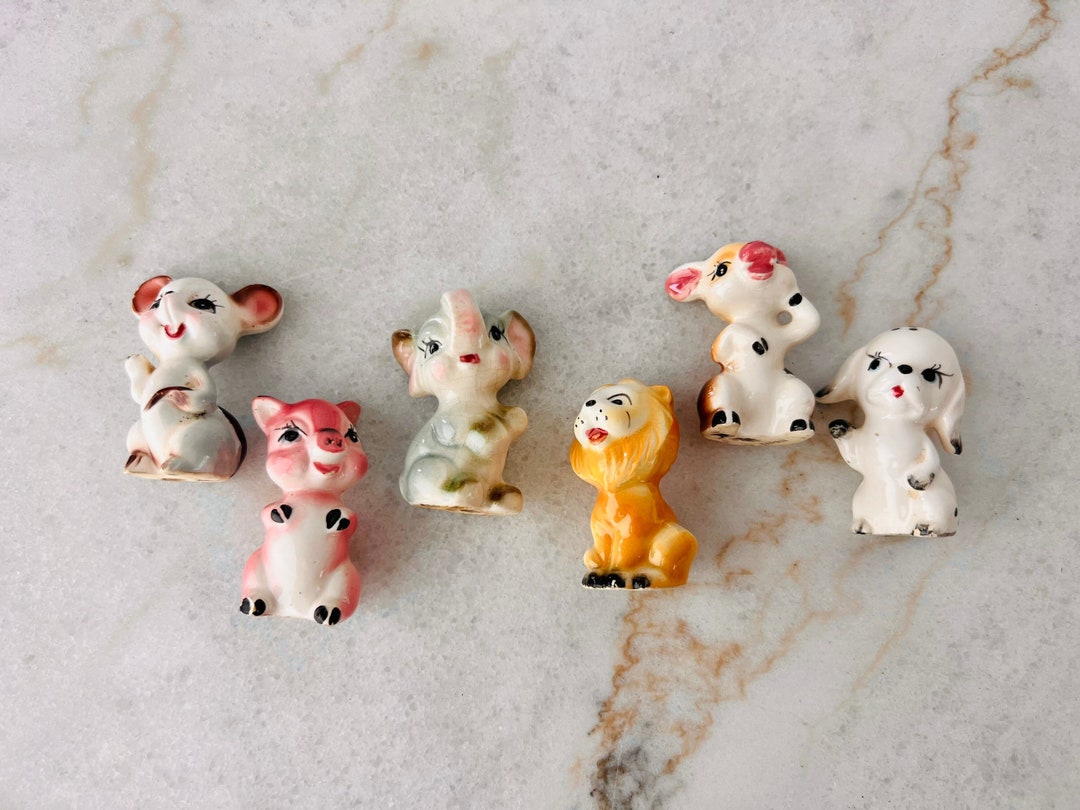 Vintage 1940-'50s Cute Animal Figurines, Cartoony Elephant