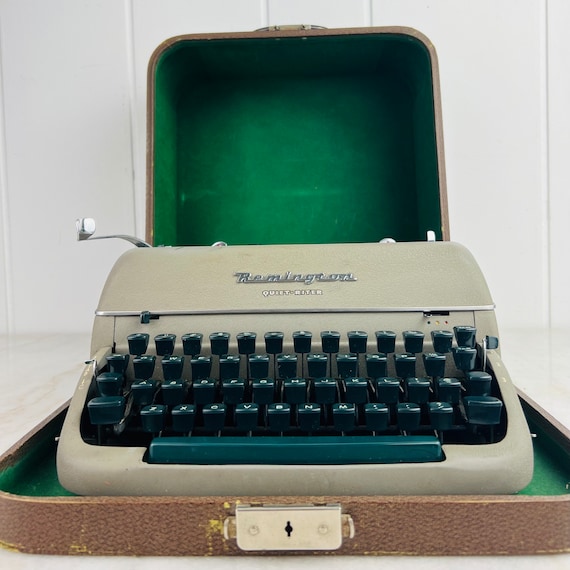 Vintage Remington Rand Typewriter, Quiet-riter Manual With Case