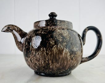 Rare 1950s ALB Alcock Lindley Bloore Teapot, 4 cup, stippled, unique downspout, English teapot, vintage kitchen, farmhouse