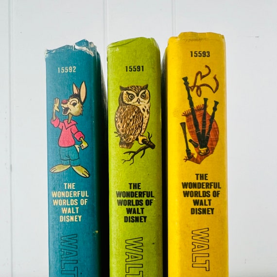 Vintage 1965 Walt Disney Hardcover Book Set, Illustrated