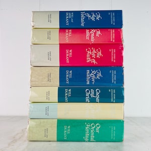 Vintage The Story of Civilization, by Will Durant, hardcovers, Volumes 1, 3, 4, 5, 6, 9 in 11 book Pulitzer Prize winning series, gift