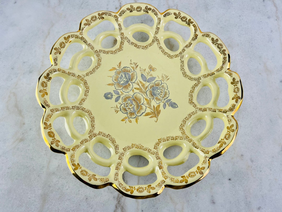 Gorgeous (1950s) Latticed Sesto F Lucchesi Art Pottery Bowl, Yellow ...