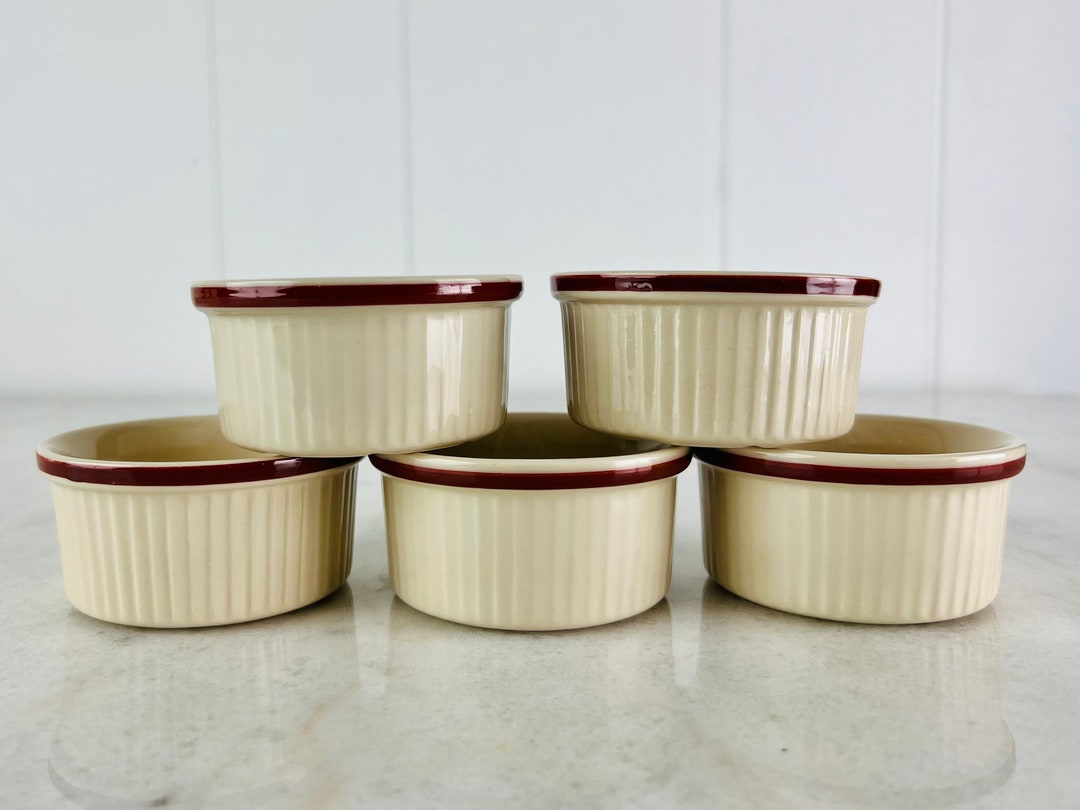Vintage 1930s T.G. Green Ramekins Individual Soufflé, Set of Five ...