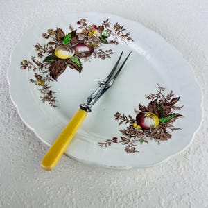 Antique Ridgway Ironstone Platter, Devon Fruit, 1930s Staffordshire, hand engraving, for serving, display, replacement, home decor, gift