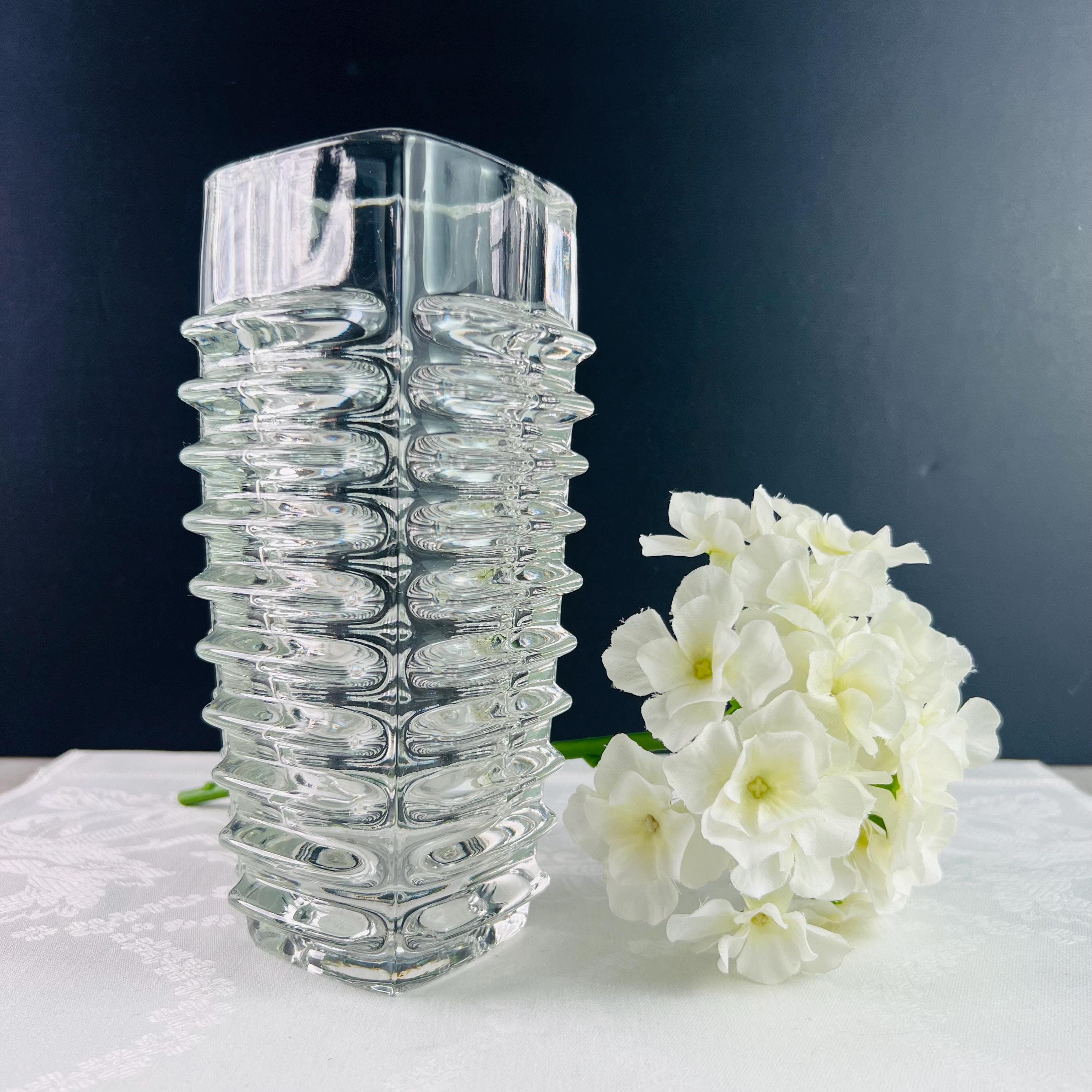 RARE Vintage 1963 Sklo Union Rosice Pattern Modernist Vase by