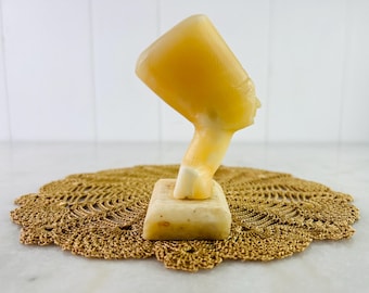 Vintage albasten Nefertiti-bustebeeldhouwwerk, Egyptisch decor