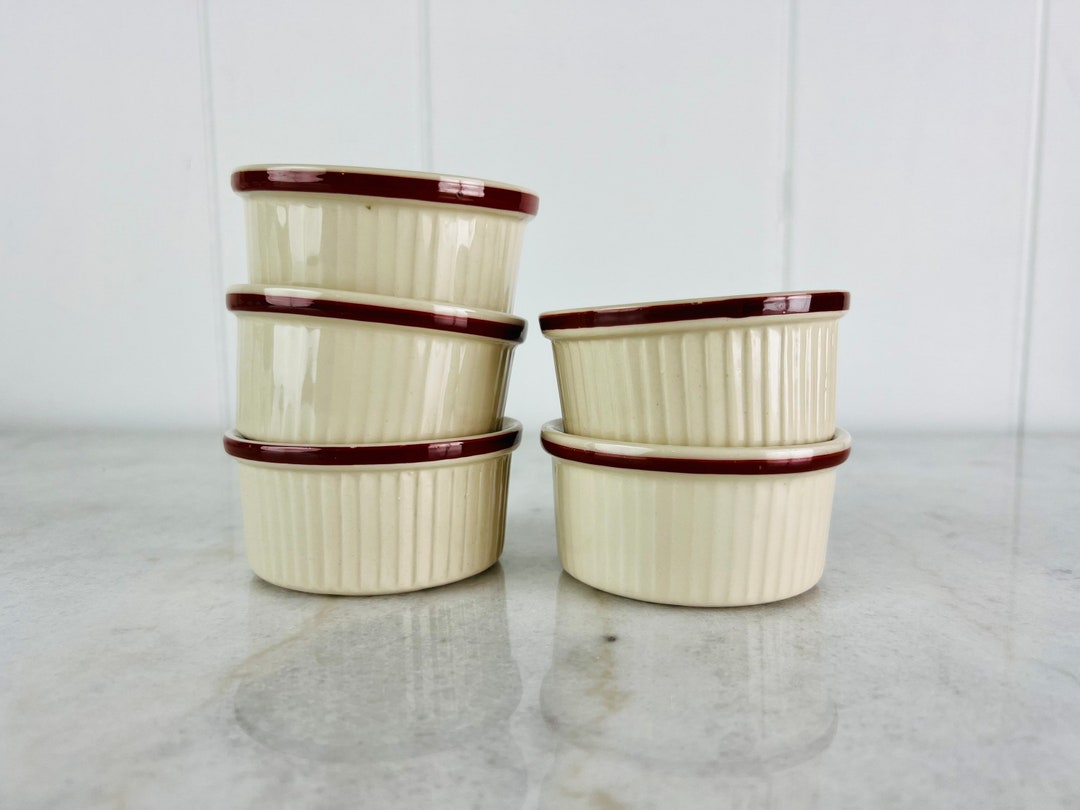 Vintage 1930s T.G. Green Ramekins Individual Soufflé, Set of Five ...