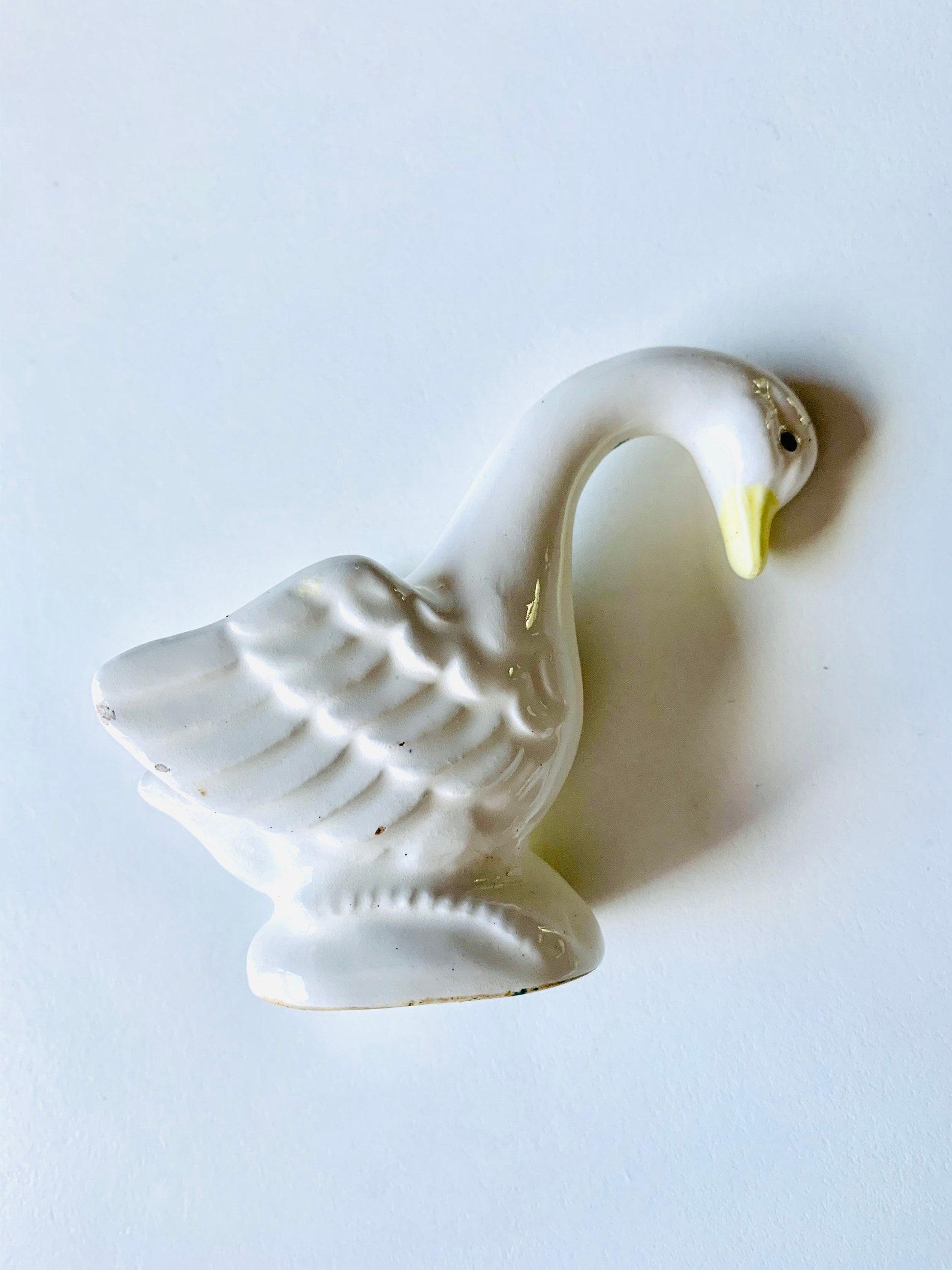 Antique Ceramic Swan Figurines Late 1800s Pottery Swan Made Etsy