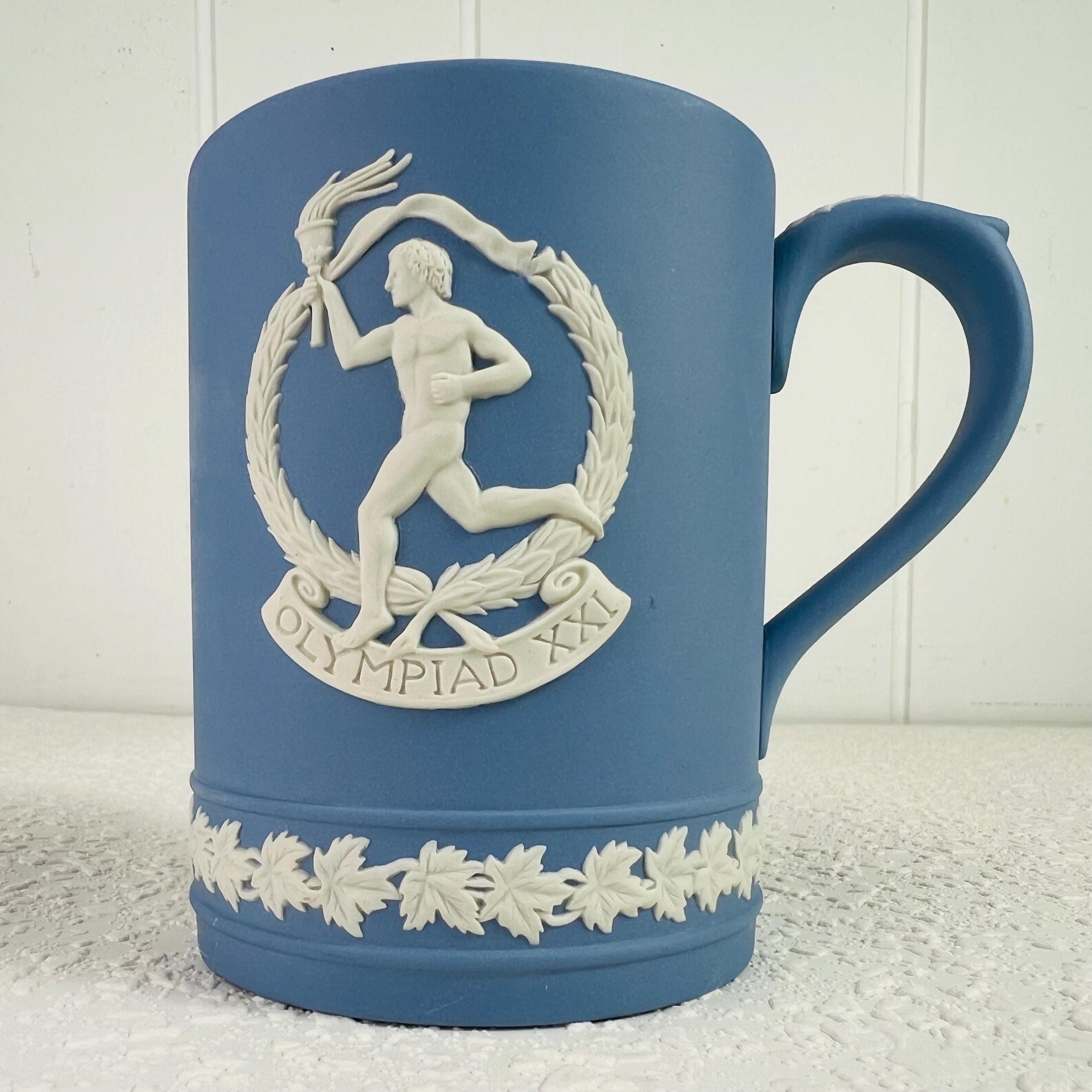 Vintage 1976 Wedgwood Blue Jasperware Olympiad Tankard Mug - Etsy