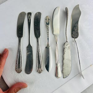 Antiker Master Butter Knives Silberteller von Wm Rogers & Sons AA, Imperial oder Arcadian Plate 1910er-30er Jahre Besteck, 7 separat erhältlich