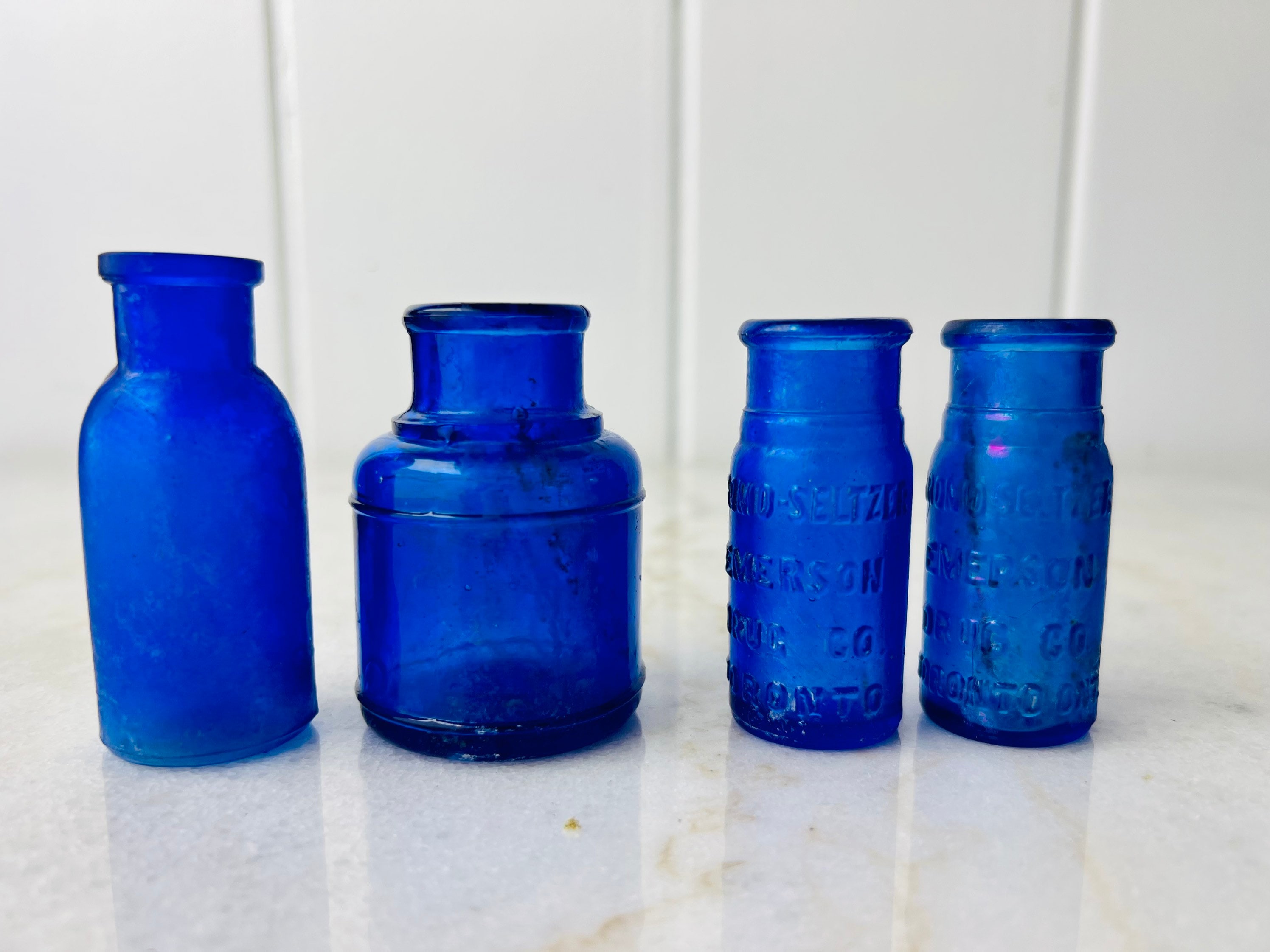 Vintage Cobalt Blue Glass Medicine Beer and Perfume Bottles Etsy Canada