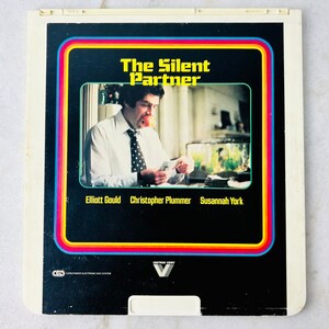 Rare Vintage "The Silent Partner" CED Disc, Paramount Pictures, Man Cave, Wall Art, Gift for Film Buff, retro movie collectible