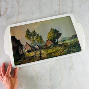 Antique Art Deco Dresser Tray for Display or Serving Robinson Industrial Crafts Ltd London Canada circa 1940s Lovely stylized handles Gift