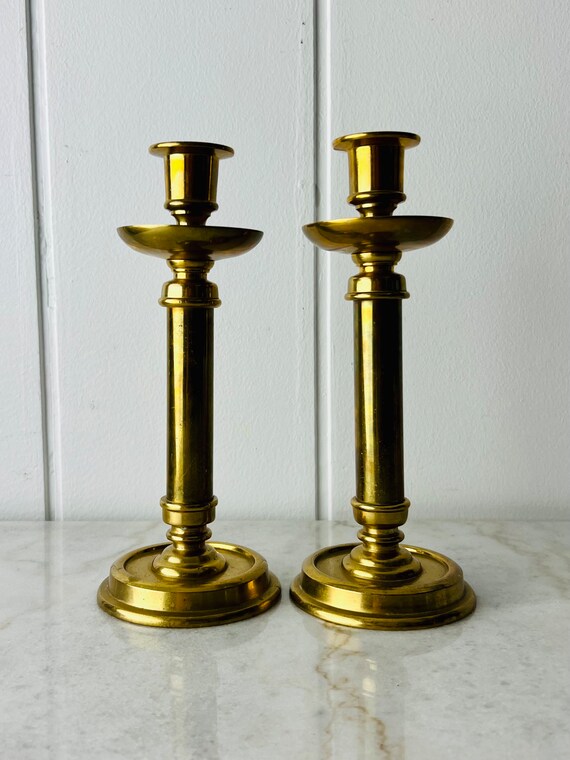 Vintage Brass Victorian Style Candlesticks, Candle Holders