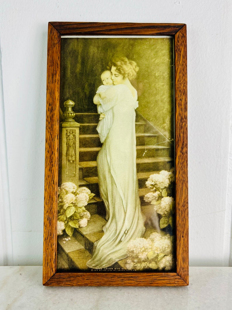 Vintage Gerlach Barklow Co. Love's Gift Divine Lithograph Etsy