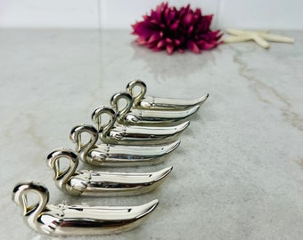 カトラリーレスト 白鳥 6点 スワン ナイフレスト 箸置き 洋食器 来客